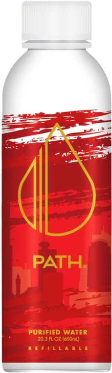 PATH Bahrain Limited Edition bottle, red and white flag design