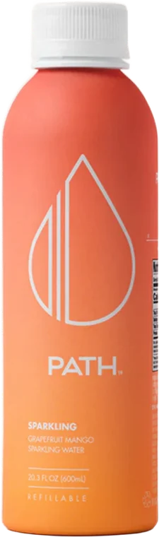 PATH Sparkling Grapefruit Mango bottle, orange